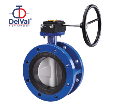 DelVal Double Flanged Resilient Seated Butterfly Valves